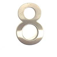 Número y letra de la calle- número de la puerta o número de la casa- de acero inoxidable Plata brillante- con soporte…